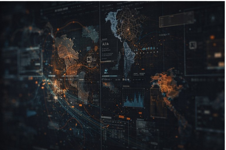 Data overlays and maps representing practical intelligence systems